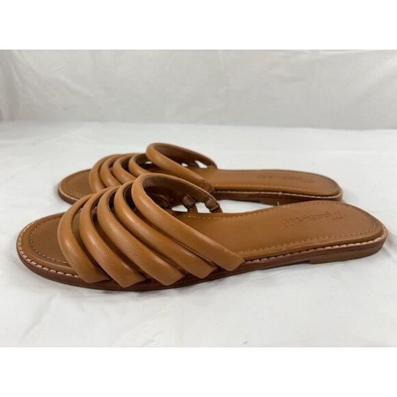 Madewell Addie Leather Slide Sandal in Desert Camel Tan Women's Size 9 - Picture 4 of 11